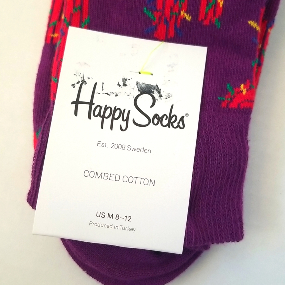 Happy Socks Cactus Socks NWT! Size Medium 8-12 - Picture 5 of 6